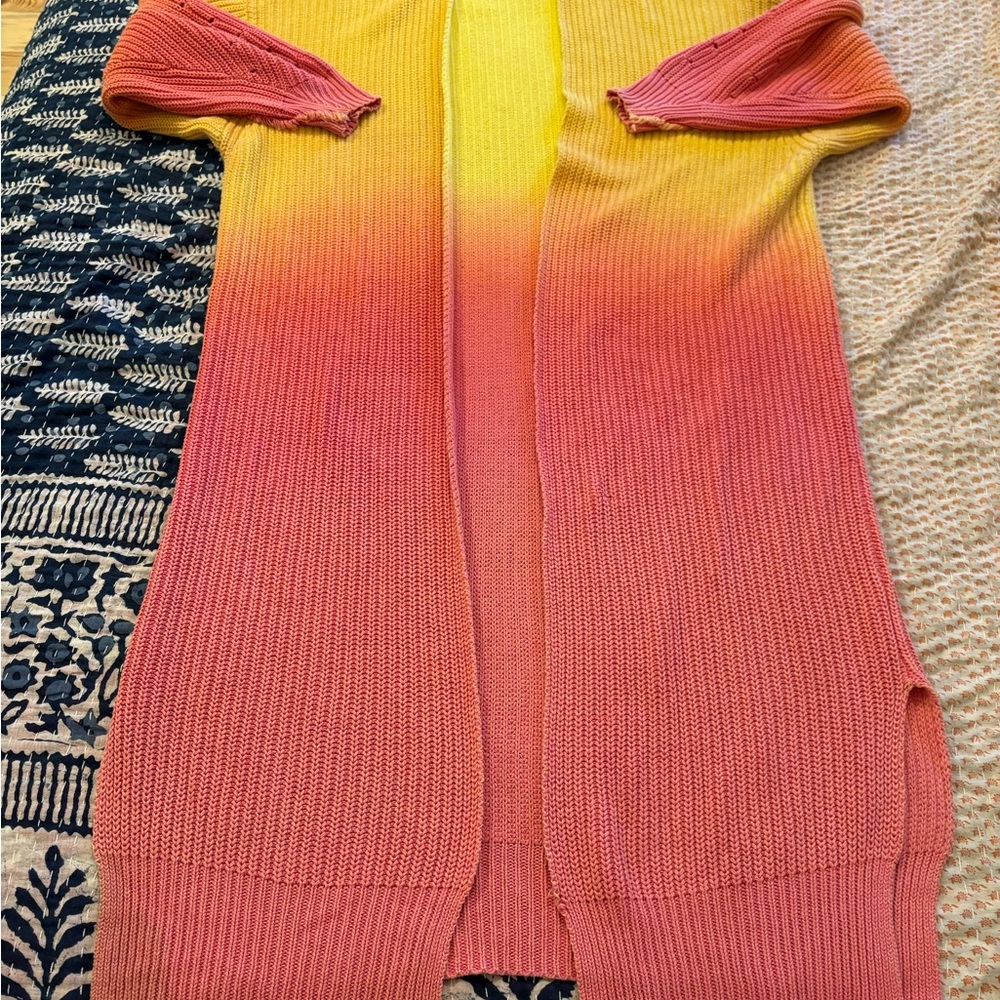 Free People Mai Tai Long Ombre Cardigan - Picture 10 of 12